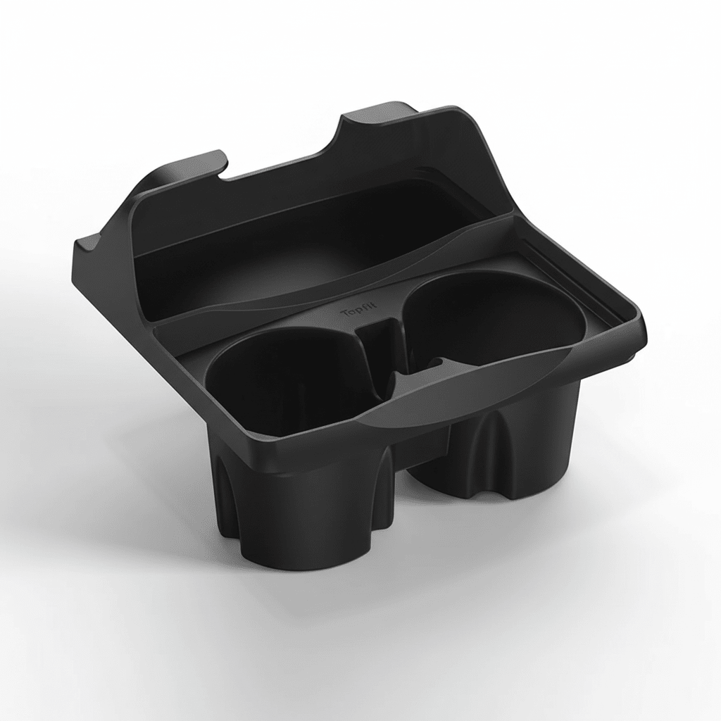 [Aisen] Silicone Center Console Cup Holder Insert for Tesla Model 3 & Model Y (Premium Flexible Silicone, Dual-Slot)