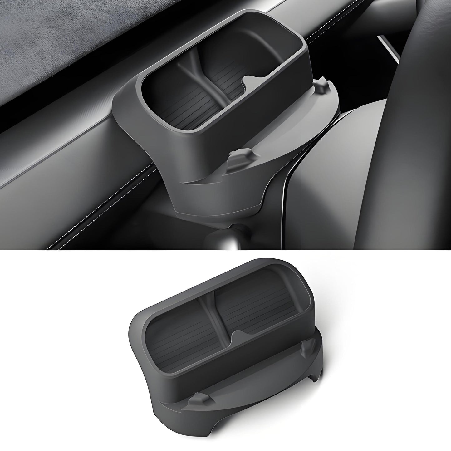 [Aisen] Silicone Center Console Sunglasses Holder Organizer for Tesla Model Y Juniper & Model 3 Highland (Premium Flexible Silicone)