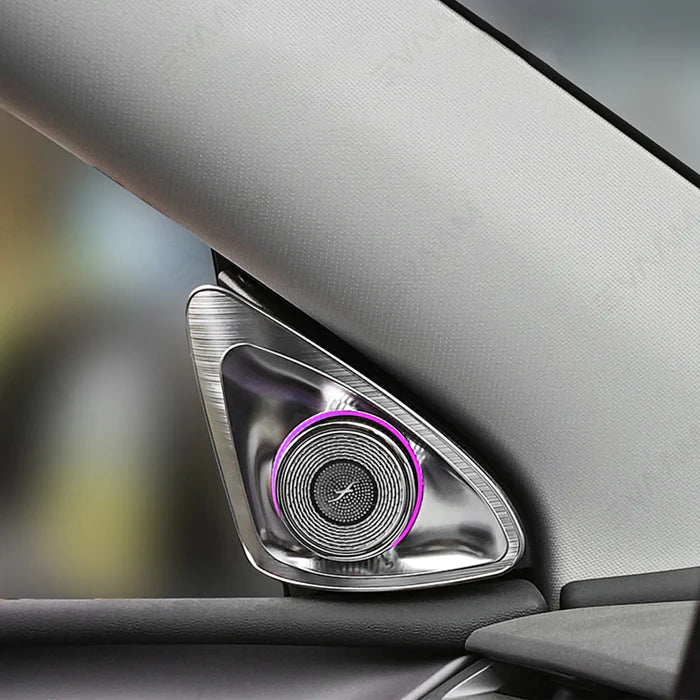 [Aisen] 4D Rotating LED Tweeter Speakers for Tesla Model Y Juniper & Model 3 Highland (Premium Aluminum Alloy, RGB 2-Pack)