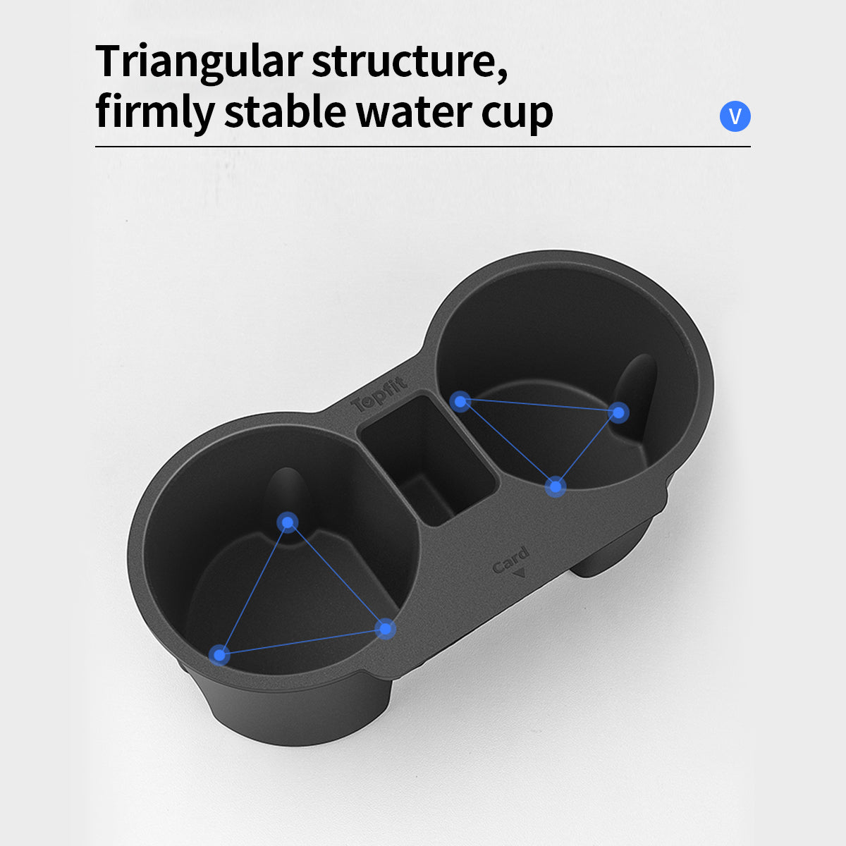 [Aisen] Silicone Center Console Cup Holder Insert for Tesla Model 3 & Model Y 2021-2024 (Premium Flexible Silicone, Dual-Slot)