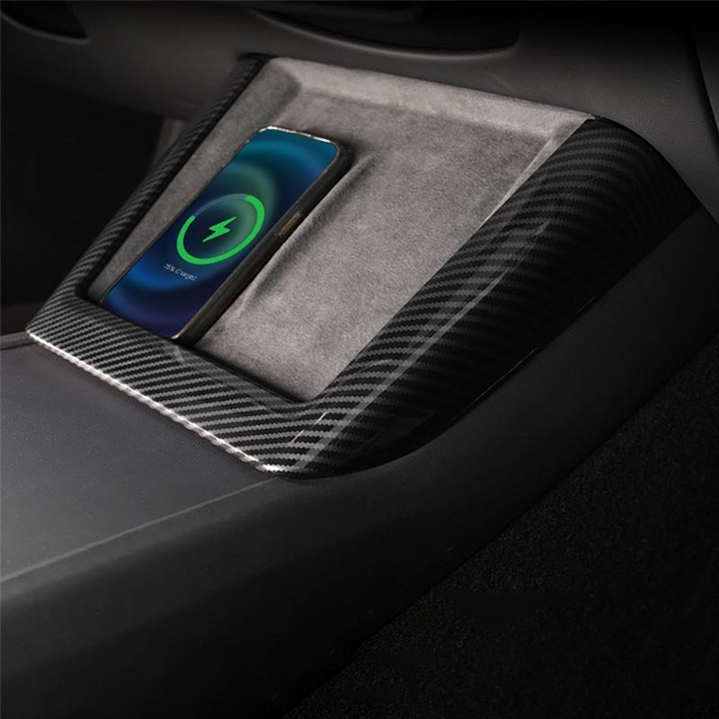[Aisen] Wireless Charger Pad Edge Trim for Tesla Model 3 Highland & Y Juniper (Flexible TPE, 1-Pack)
