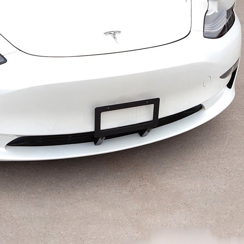 [Aisen] for Tesla Model 3 Model Y 2020-2023 US Black License Plate Frame ABS Plastic Matte Black Car Plate Holder Durable Universal Fit