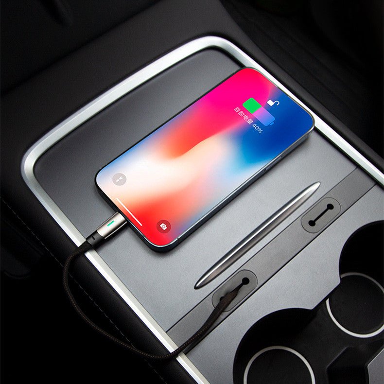 [Aisen] Fast Charging Data Cable Coiled USB C Cord for Tesla Model 3 Model Y 2021-2023