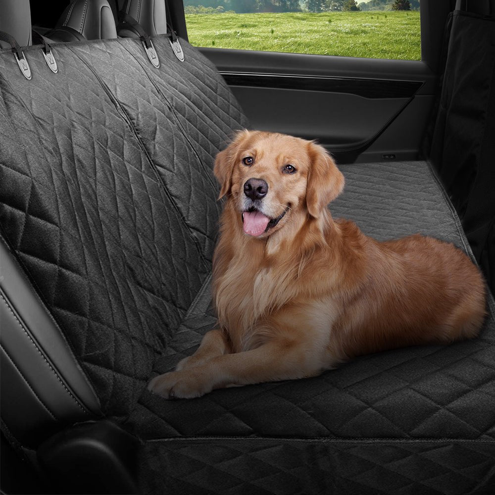 [Aisen] Dog Seat Cover Travel Hammock for Tesla Cybertruck Model Y 3 X S (Double Zipper 600D Oxford, 1-Pack)