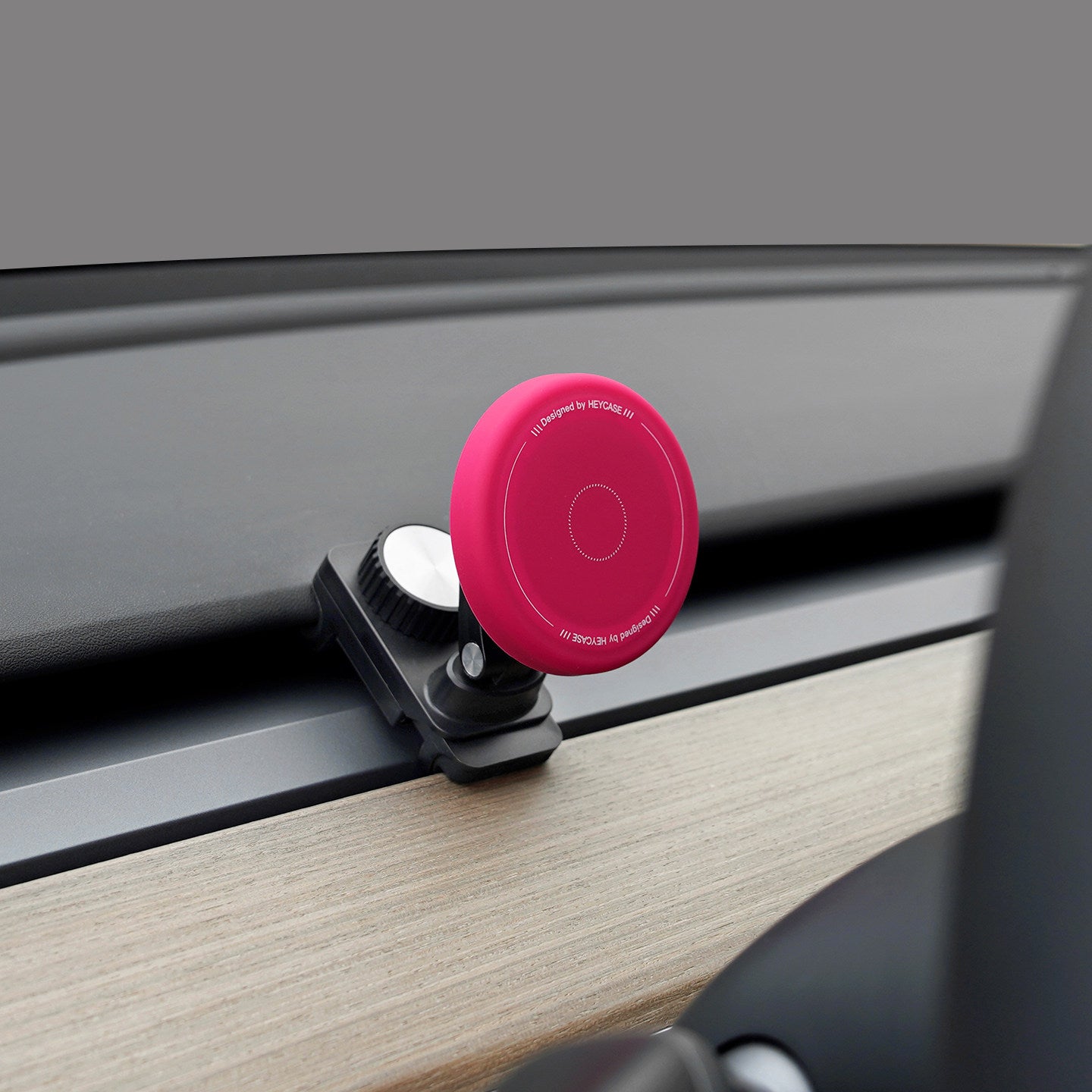 [Aisen] Silicone Dashboard Magnetic Phone Holder for Tesla Model 3 & Y 2021-2023 (Premium Silicone Matrix, N52 MagSafe Fit)
