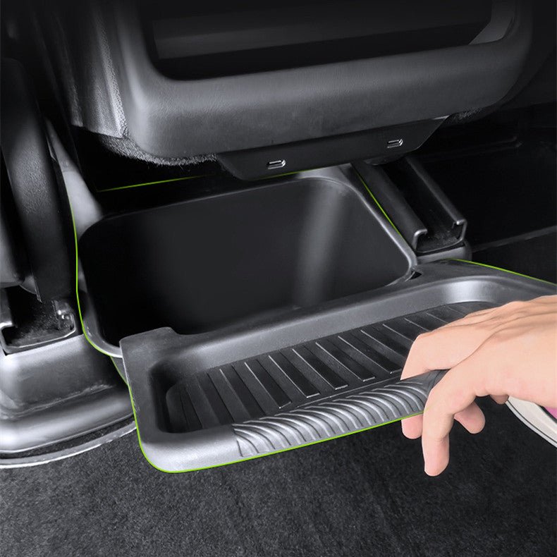 [Aisen] Silicone Rear Middle Storage Box & Organizer for Tesla Model Y Juniper (Premium Silicone, 1-Pack)