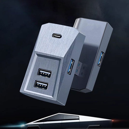 [Aisen] 4-Port USB Hub Center Console Docking Station Adapter for Tesla Model Y Juniper Model 3 Highland