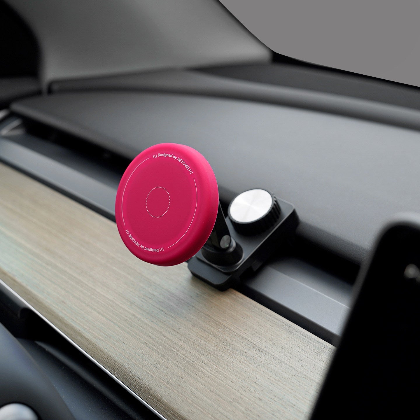 [Aisen] Silicone Dashboard Magnetic Phone Holder for Tesla Model 3 & Y 2021-2023 (Premium Silicone Matrix, N52 MagSafe Fit)