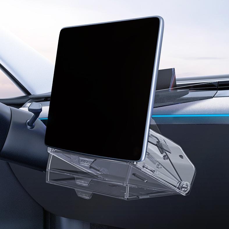 [Aisen] Silicone Under Screen Storage Tray for Tesla Model Y Juniper & Model 3 Highland (Premium Silicone & ABS, 1-Pack)