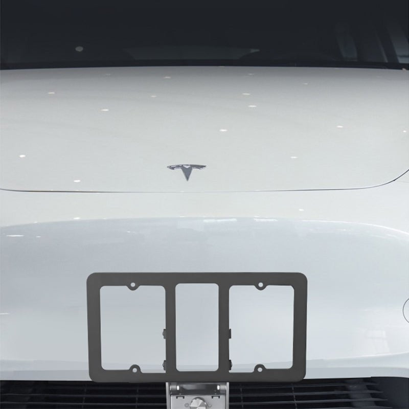 [Aisen] for Tesla Model 3 Model Y 2020-2023 US Black License Plate Frame ABS Plastic Matte Black Car Plate Holder Durable Universal Fit