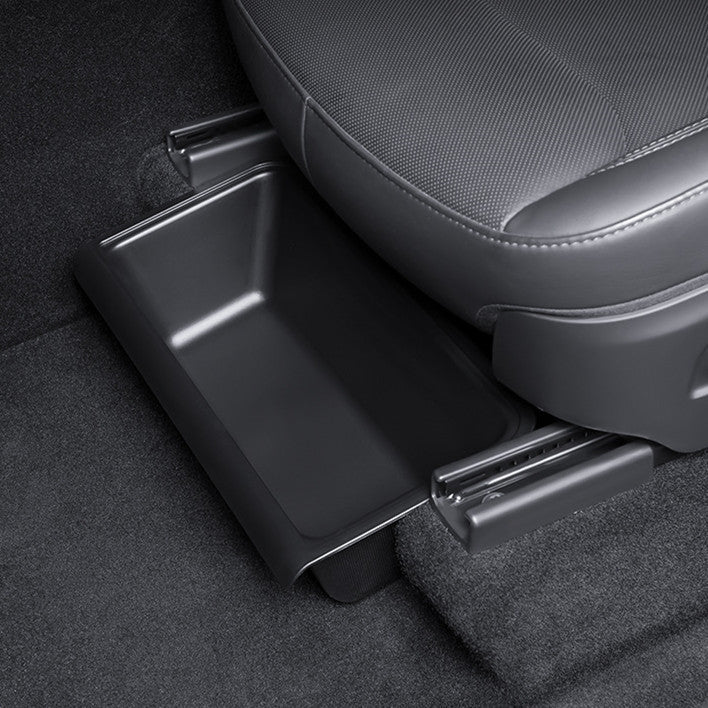 [Aisen] Silicone Under Seat Storage Box & Organizer for Tesla Model Y Juniper (Premium Silicone, 1-Pack)