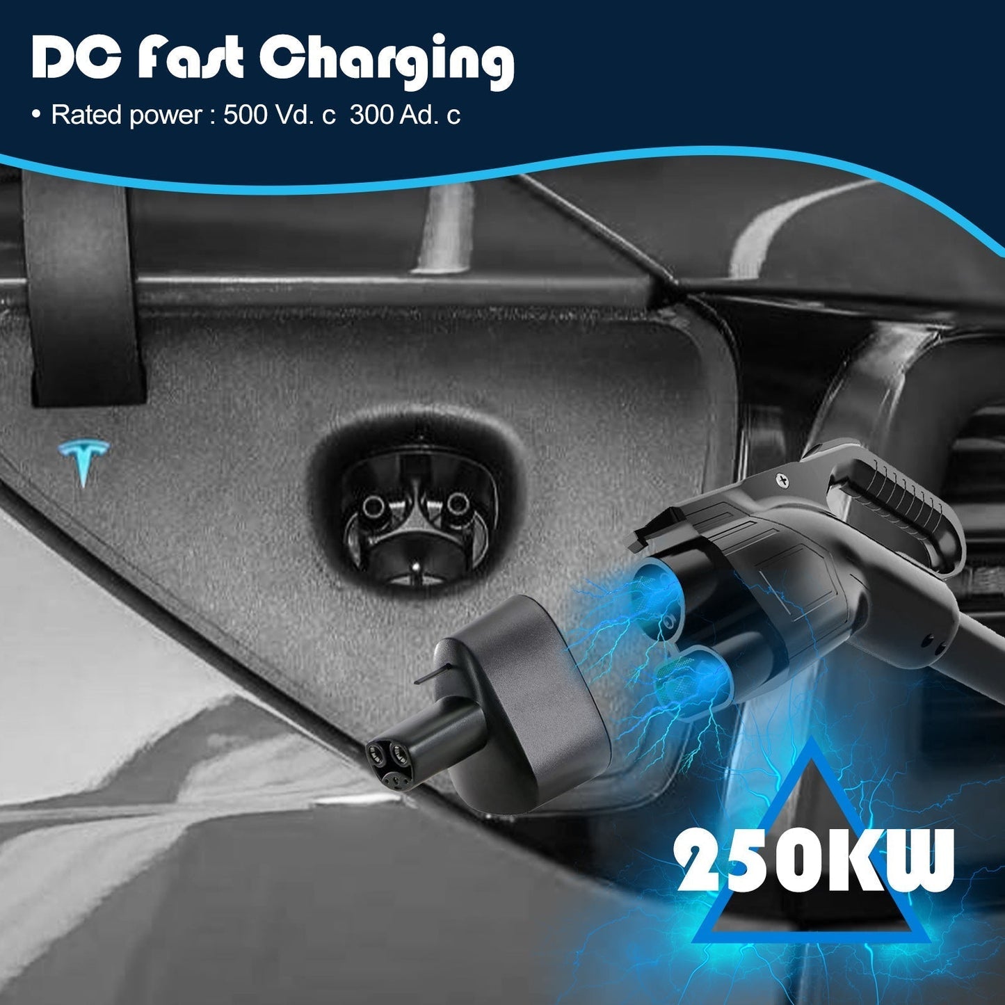 [Aisen] CCS1 Combo to for Tesla Adapter DC Fast Charging Converter for Model Y Model 3