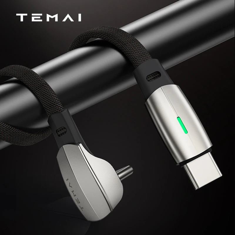 [Aisen] Fast Charging Data Cable Coiled USB C Cord for Tesla Model 3 Model Y 2021-2023