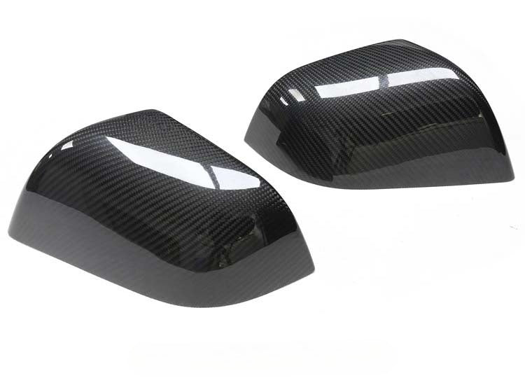 [Aisen] Side Rearview Mirror Covers Caps Overlay for Tesla Model Y 2021-2024 (Premium Real Dry Carbon Fiber, Aerodynamic 2-Piece Set)