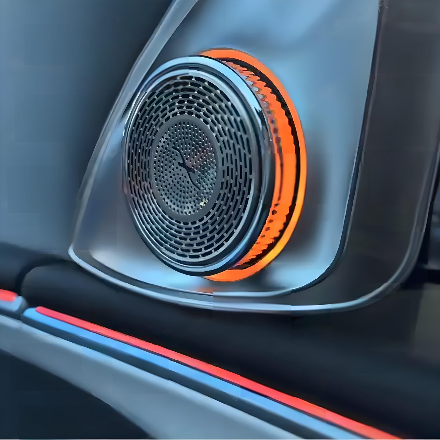 [Aisen] 4D Rotating LED Tweeter Speakers for Tesla Model Y Juniper & Model 3 Highland (Premium Aluminum Alloy, RGB 2-Pack)