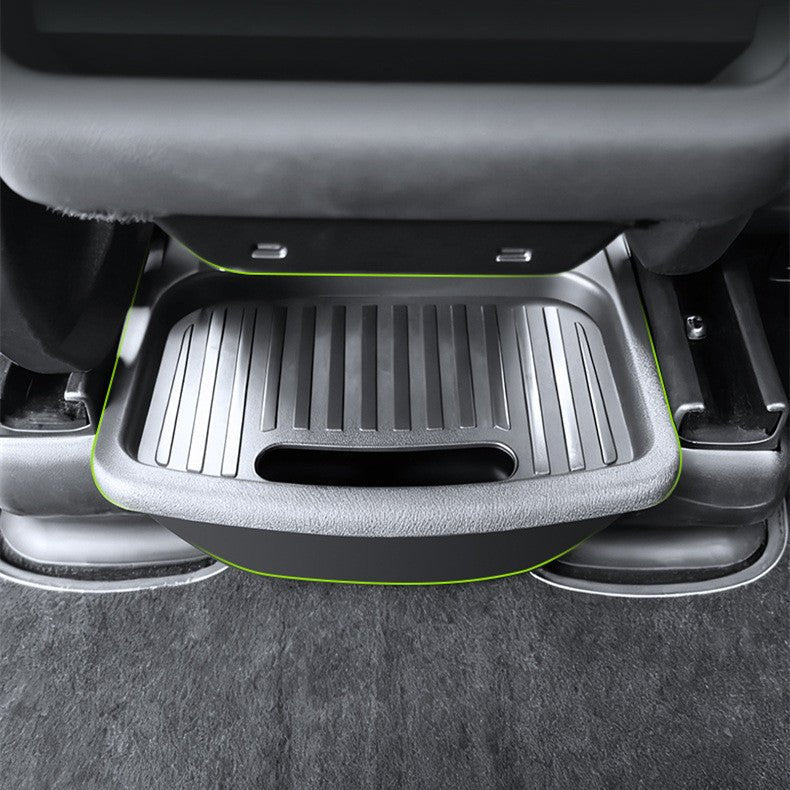 [Aisen] Silicone Rear Middle Storage Box & Organizer for Tesla Model Y Juniper (Premium Silicone, 1-Pack)