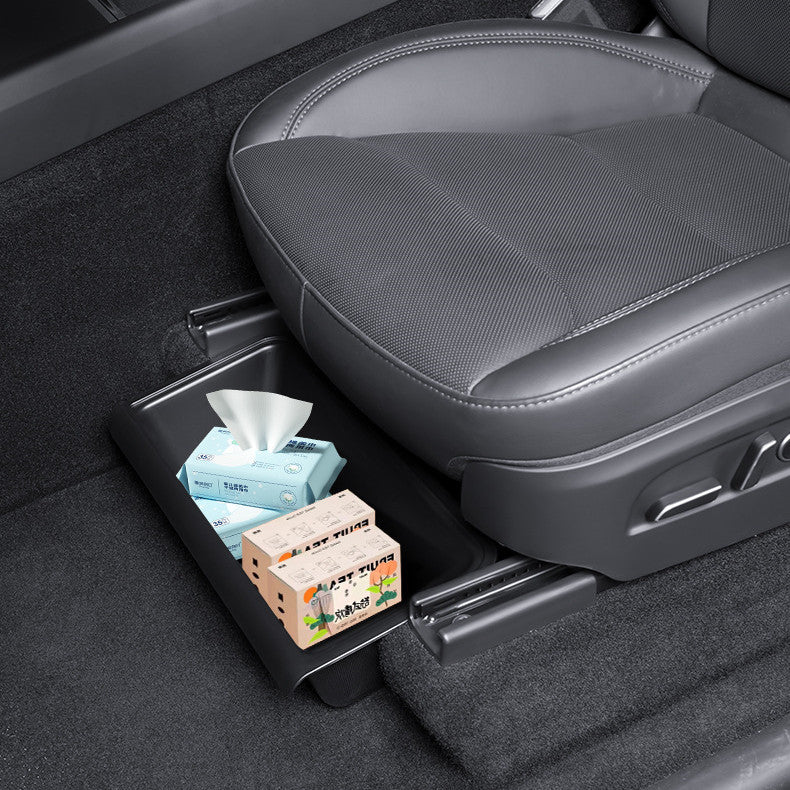 [Aisen] Silicone Under Seat Storage Box & Organizer for Tesla Model Y Juniper (Premium Silicone, 1-Pack)