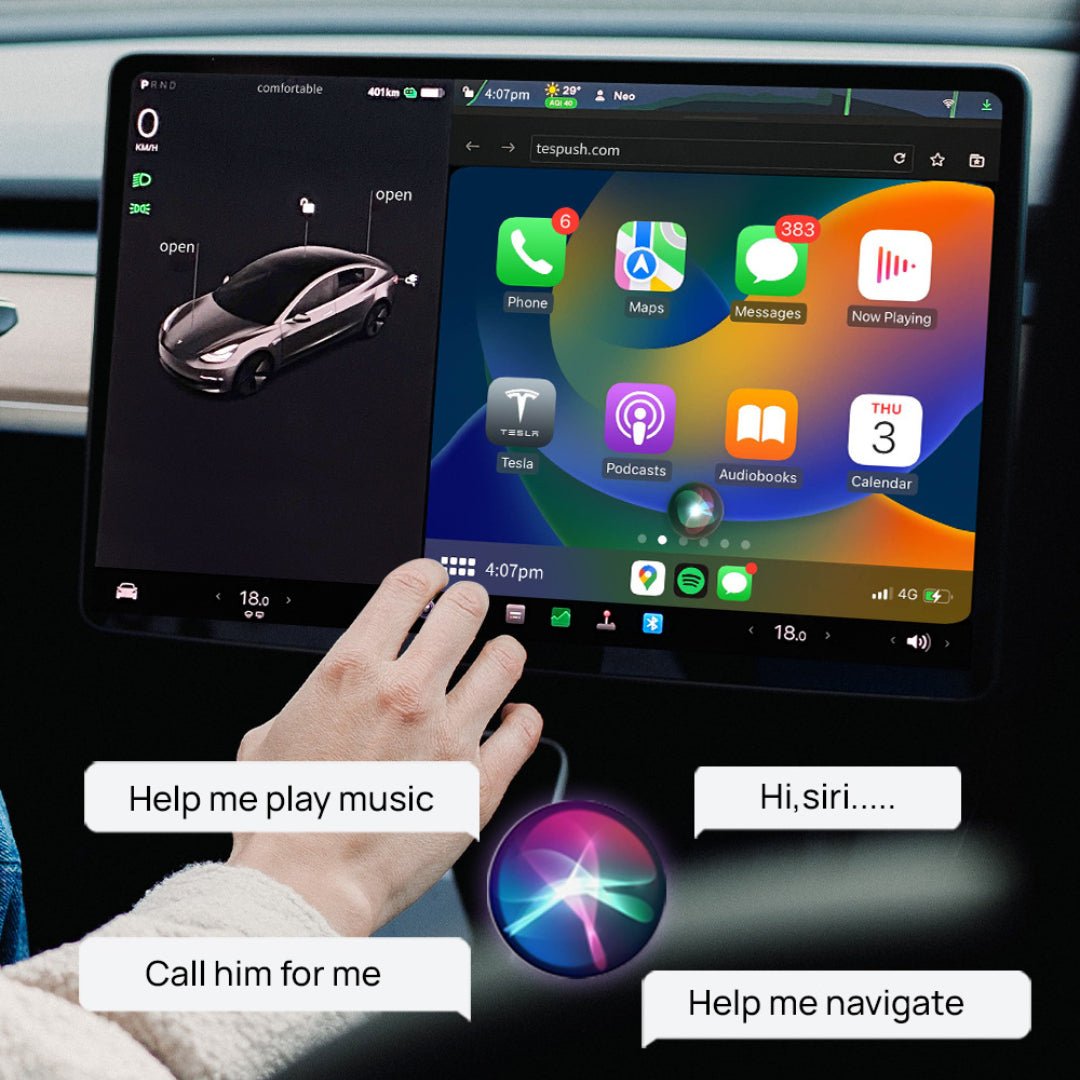 [Aisen] Wireless Apple CarPlay Adapter Smart Box Converter for Tesla Model Y 3 X S