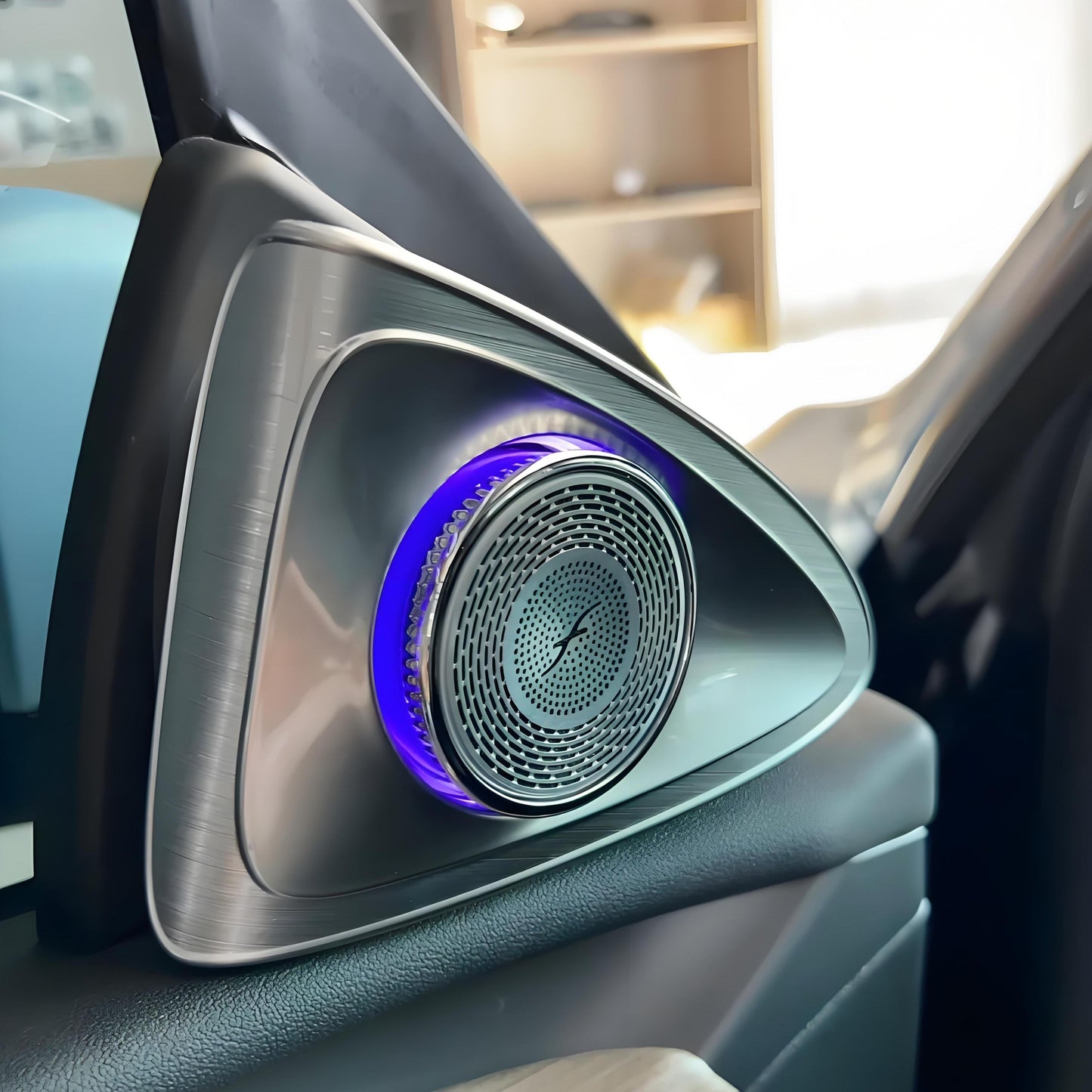 [Aisen] 4D Rotating LED Tweeter Speakers for Tesla Model Y Juniper & Model 3 Highland (Premium Aluminum Alloy, RGB 2-Pack)