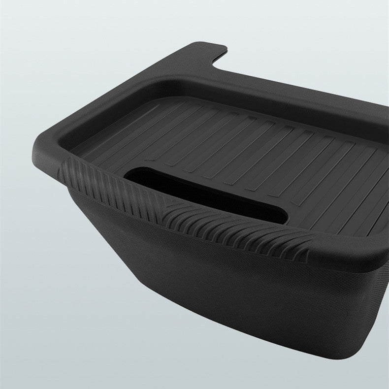 [Aisen] Silicone Rear Middle Storage Box & Organizer for Tesla Model Y Juniper (Premium Silicone, 1-Pack)