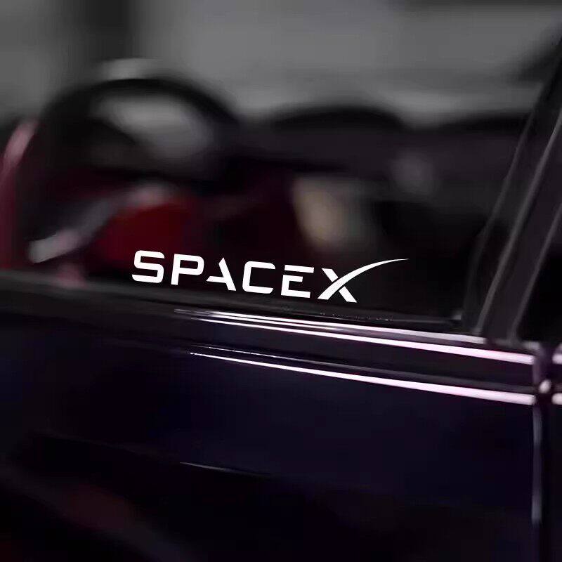 [Aisen] SpaceX Logo Car Decal Sticker Window Tailgate Graphic for Tesla Model 3 Model Y Model S Model X