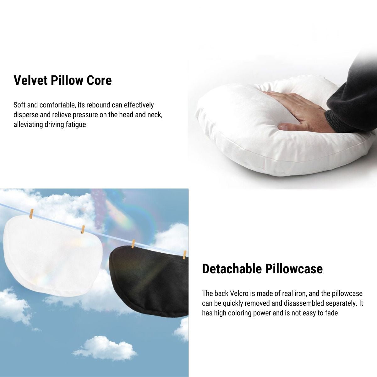 [Aisen] Car Neck Pillow Headrest Comfort Cushion for Tesla Model Y Model 3 Model S Model X