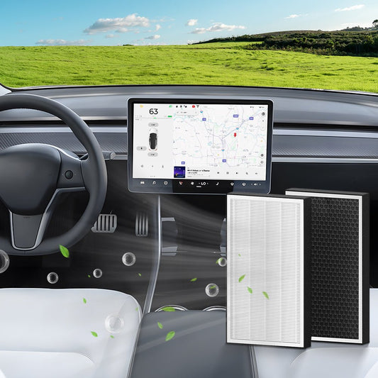 HEPA Cabin Air Filter with Activated Carbon for Tesla Model Y & Model 3 – 2-Pack Bio-Defense