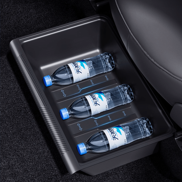 [Aisen] Silicone Under Seat Storage Box & Organizer for Tesla Model Y Juniper (Premium Silicone, 1-Pack)