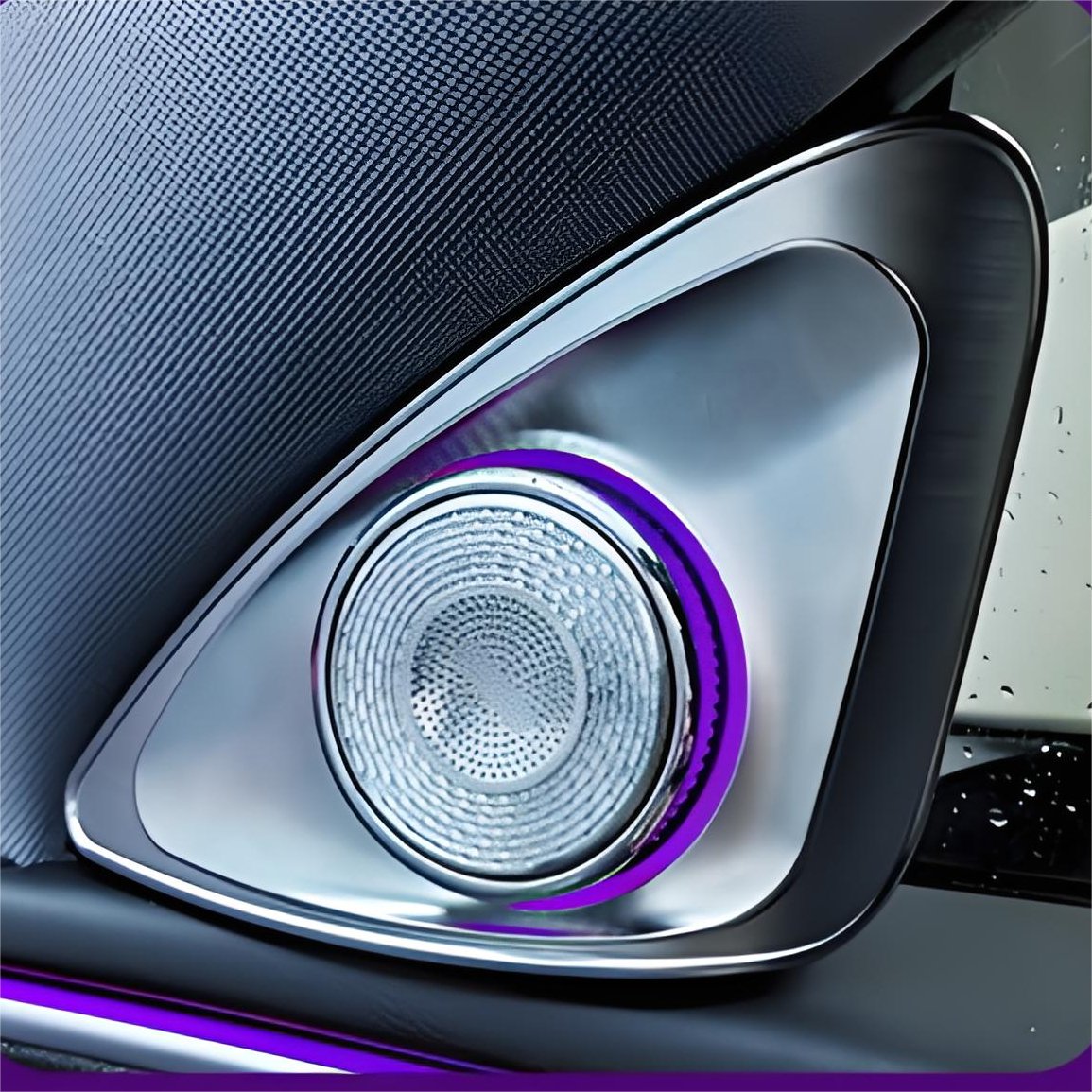 [Aisen] 4D Rotating LED Tweeter Speakers for Tesla Model Y Juniper & Model 3 Highland (Premium Aluminum Alloy, RGB 2-Pack)