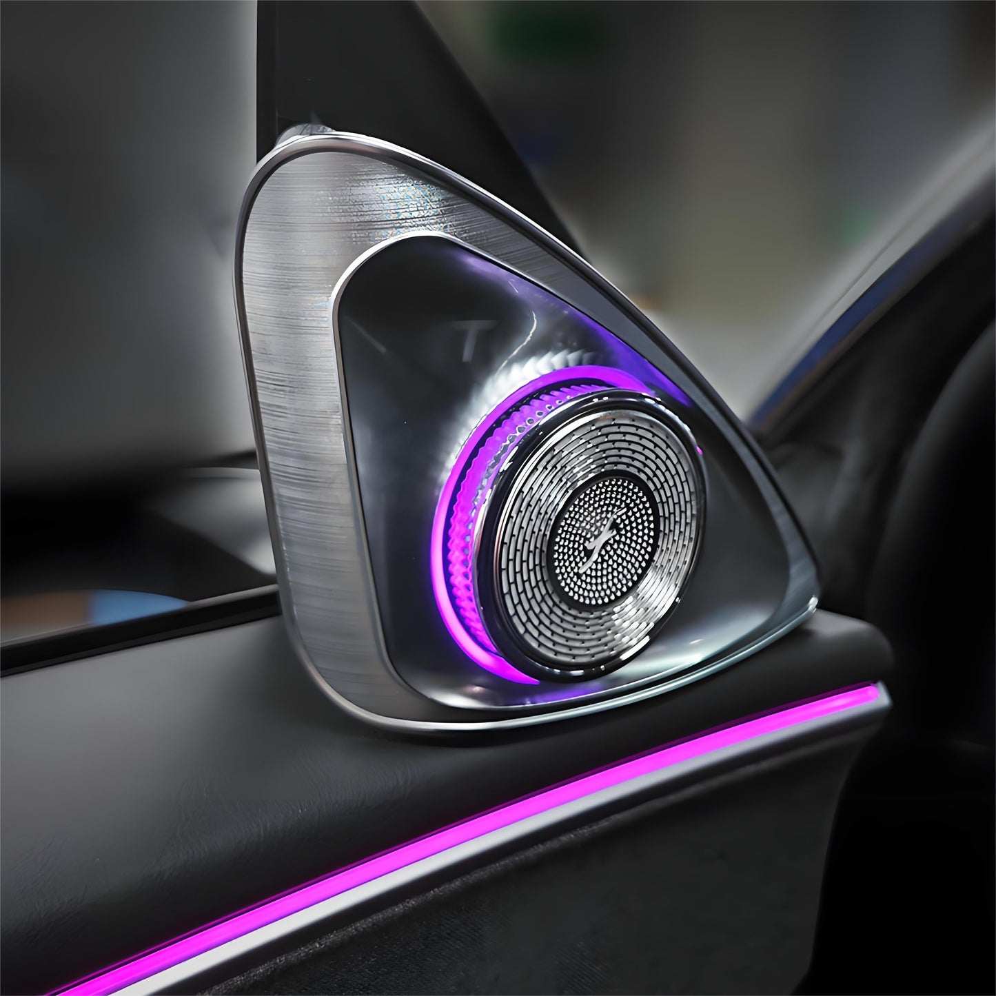 [Aisen] 4D Rotating LED Tweeter Speakers for Tesla Model Y Juniper & Model 3 Highland (Premium Aluminum Alloy, RGB 2-Pack)