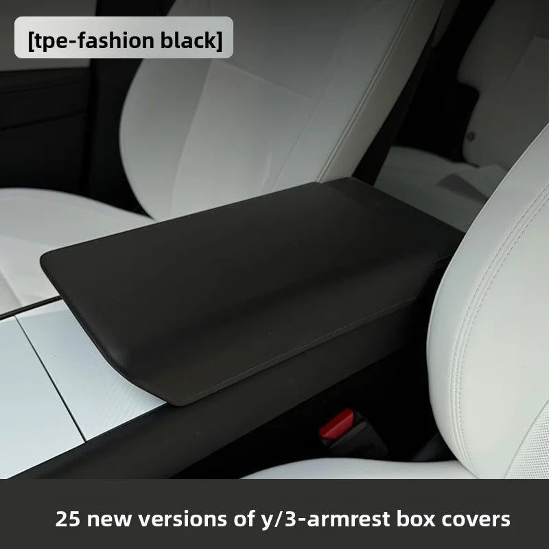 [Aisen] Center Console Armrest Cover Box Lid Protector for Tesla Model Y Juniper Model 3 Highland (, Anti-Scratch 1-Pack)