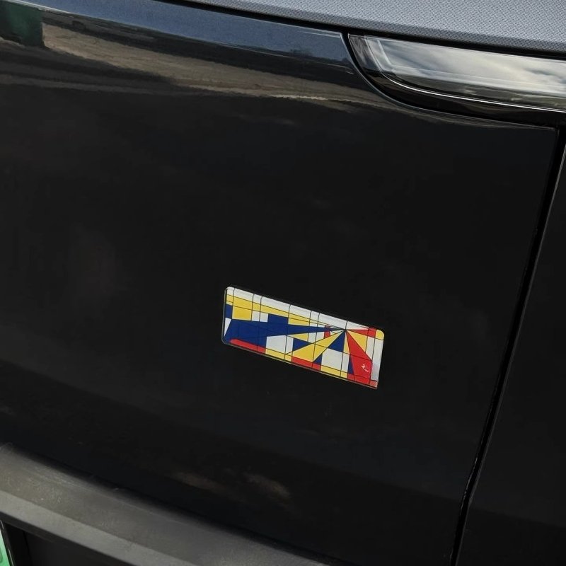 [Aisen] Rear Trunk Badge Logo Emblem for Tesla Model 3 Model Y Car Tailgate Modification