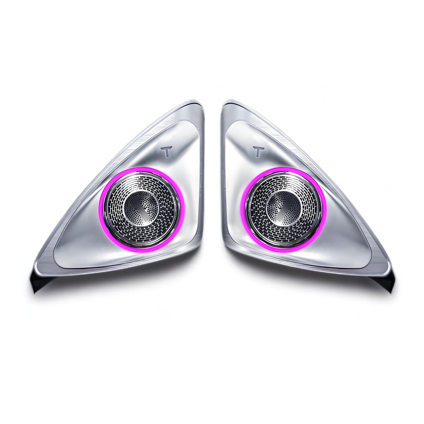 [Aisen] 4D Rotating LED Tweeter Speakers for Tesla Model Y Juniper & Model 3 Highland (Premium Aluminum Alloy, RGB 2-Pack)