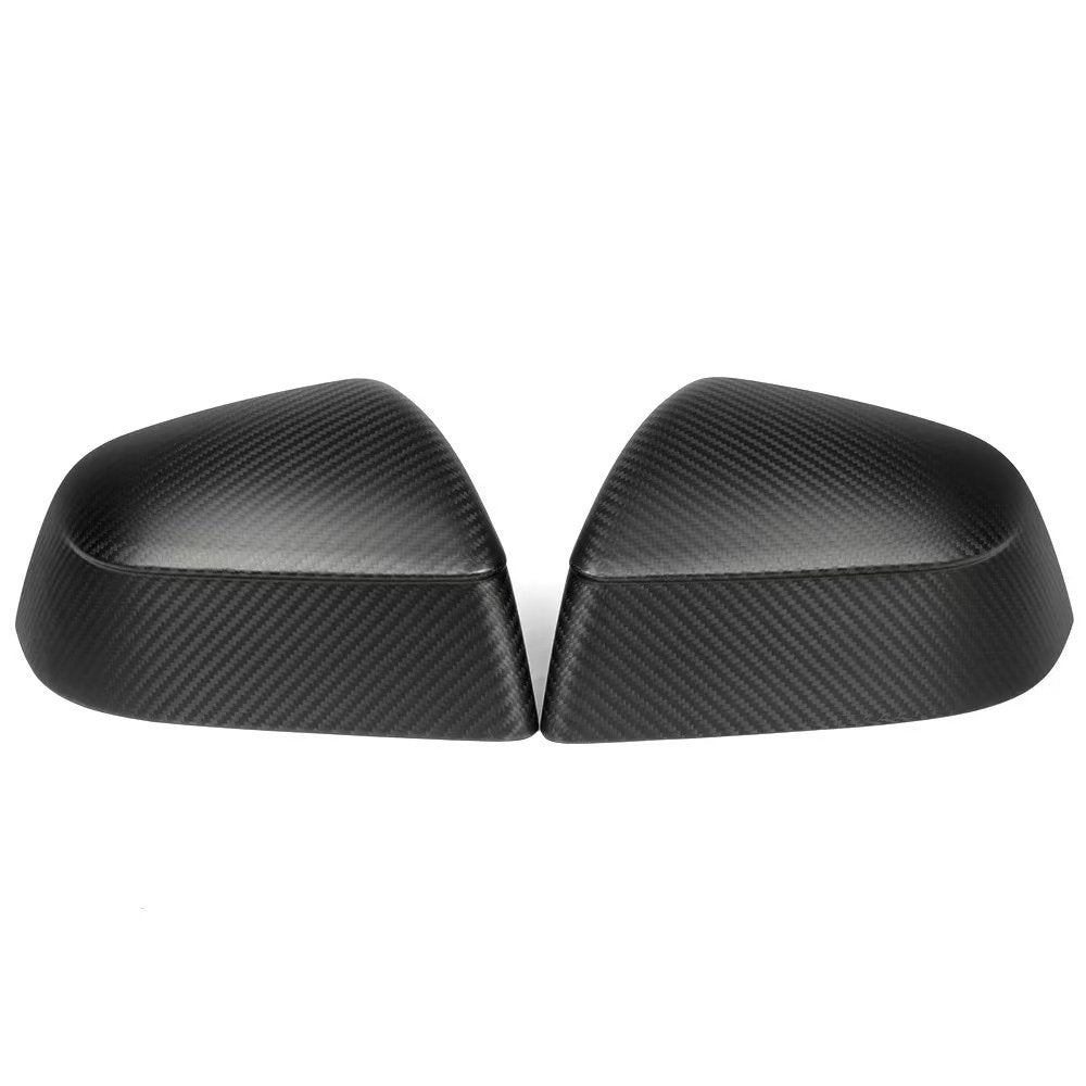 [Aisen] Side View Mirror Cover Caps Protection Shell for Tesla Model Y 2021-2026 (Real Dry Carbon Fiber, Left & Right 2-Piece Set)
