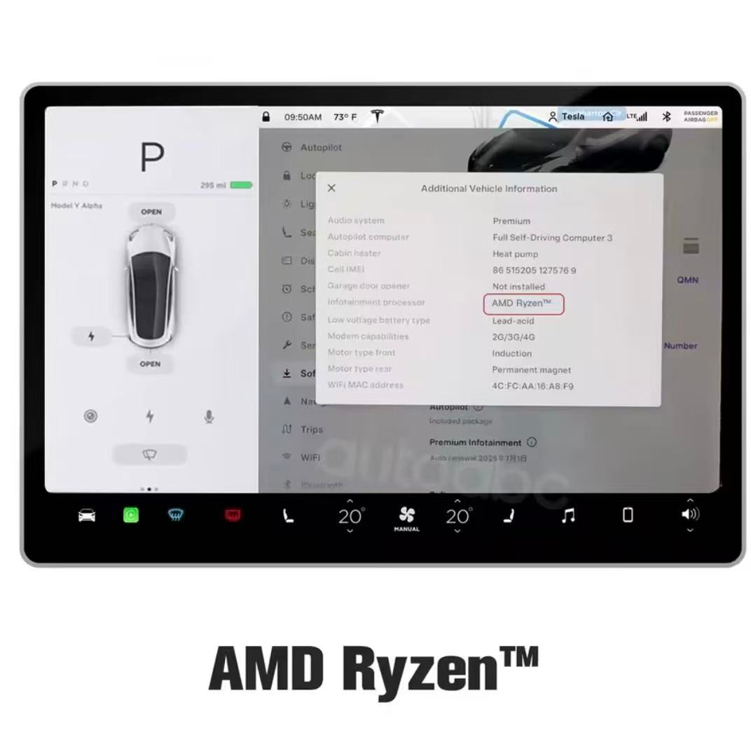 [Aisen] Wireless CarPlay Android Auto Adapter Smart Infotainment Interconnect Box for Tesla Model 3 Model Y 2019-2024