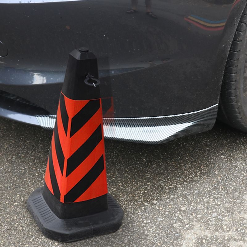 [Aisen] Front Bumper Protector Lip Corner Guard Anti-Scratch Bumper Winglet Spoiler for Tesla Model 3 Highland 2024+ (Premium Luxury High-Toughness Automotive ABS Matrix,  2-Piece Set)