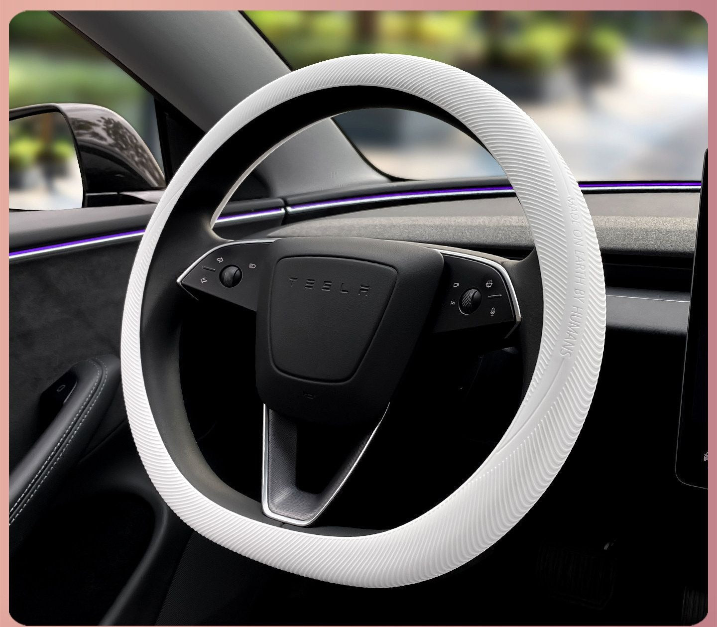 [Aisen] Anti-Slip Silicone Steering Wheel Cover for Tesla Model 3 Highland & Model Y Juniper (1-Pack)