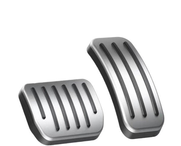 [Aisen] Performance Aluminum Pedal Covers for Tesla Model 3 Highland & Model Y Juniper (Premium Anti-Slip Foot Pedal Pads, Metallic Silver 2PCS)