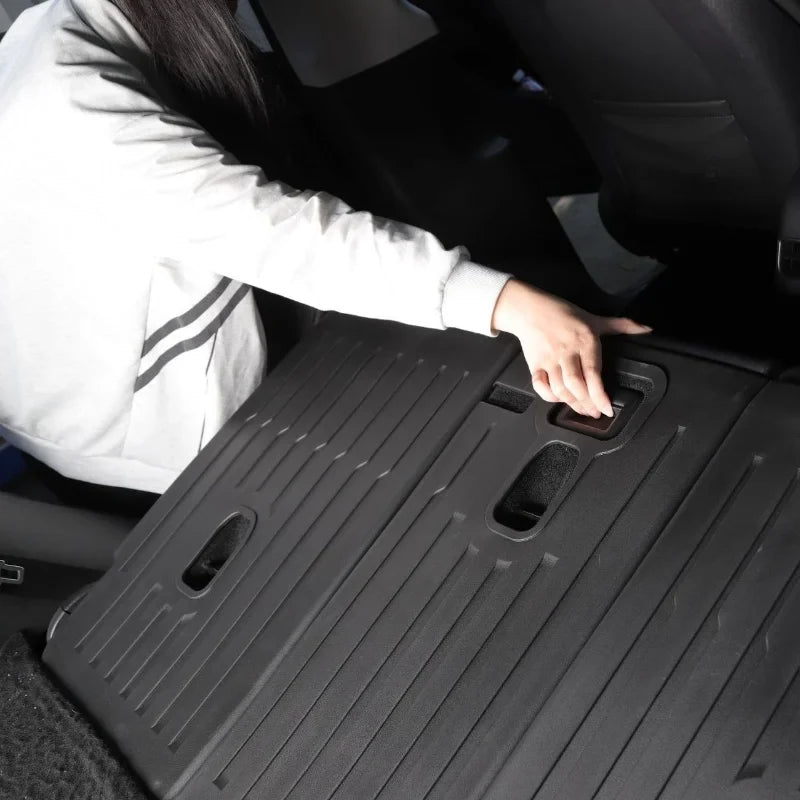 [Aisen] for Tesla New Model Y Juniper 2025+ Rear Seat Back Scratch Protection Pad TPE Leather Anti-Kick Seat Protector Interior Accessory