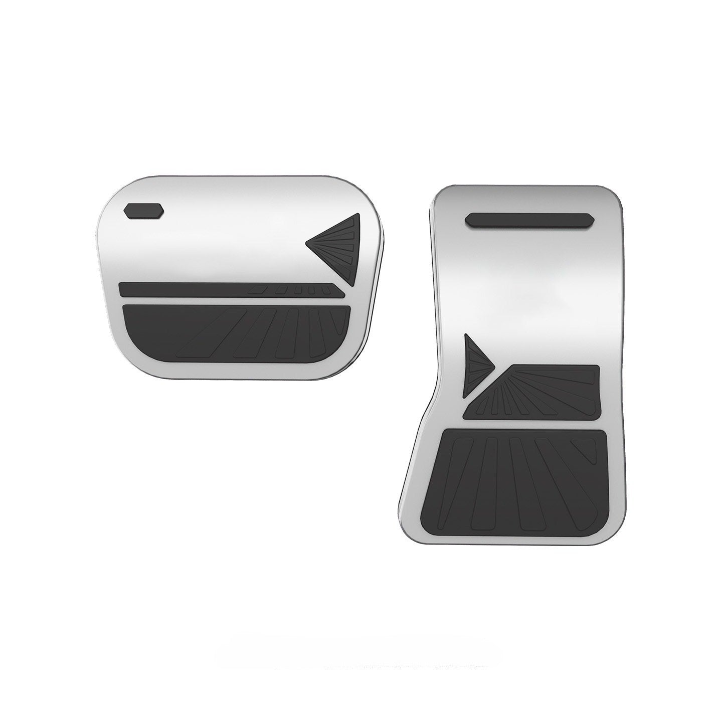 [Aisen] Aluminum Pedal Covers for Tesla Model 3 Highland 2024 2025 2026 Anti-Slip Accelerator Brake Pads (Metal Silver, 2-Pack)