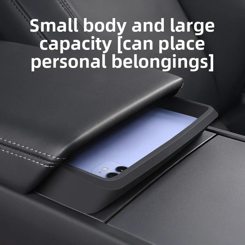 [Aisen] Silicone Center Console & Armrest Storage Tray for Tesla Model Y Juniper 2025+ & Model 3 Highland 2024+ (Premium Silicone, 1-Pack)