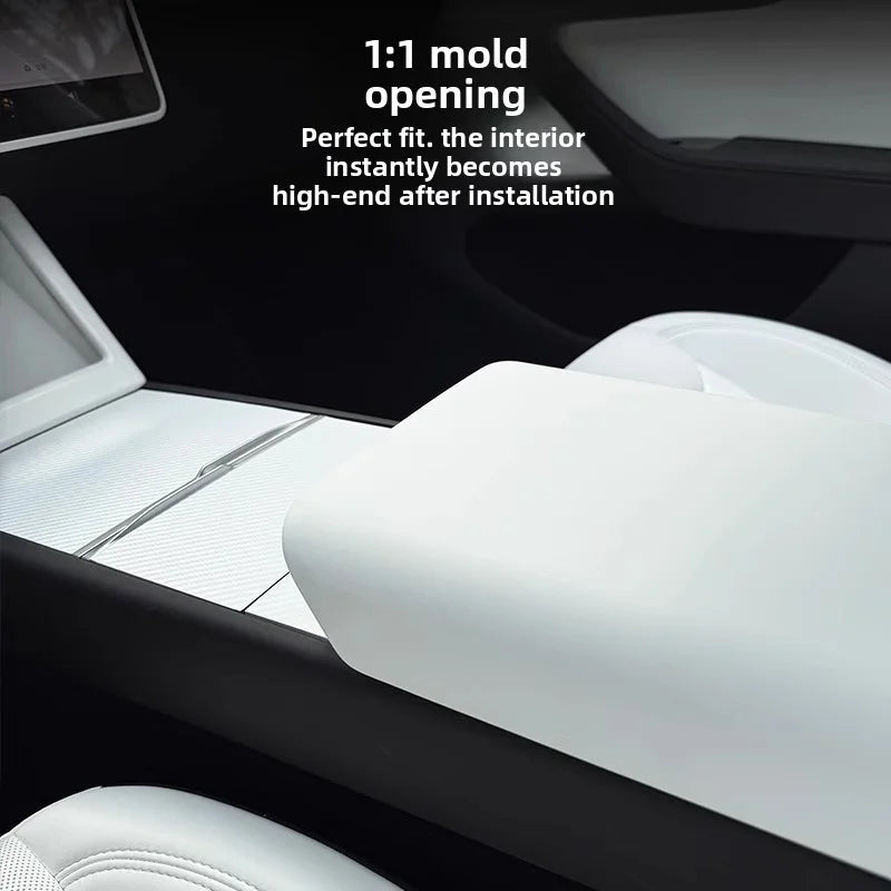 [Aisen] Center Console Armrest Cover Box Lid Protector for Tesla Model Y Juniper Model 3 Highland (, Anti-Scratch 1-Pack)
