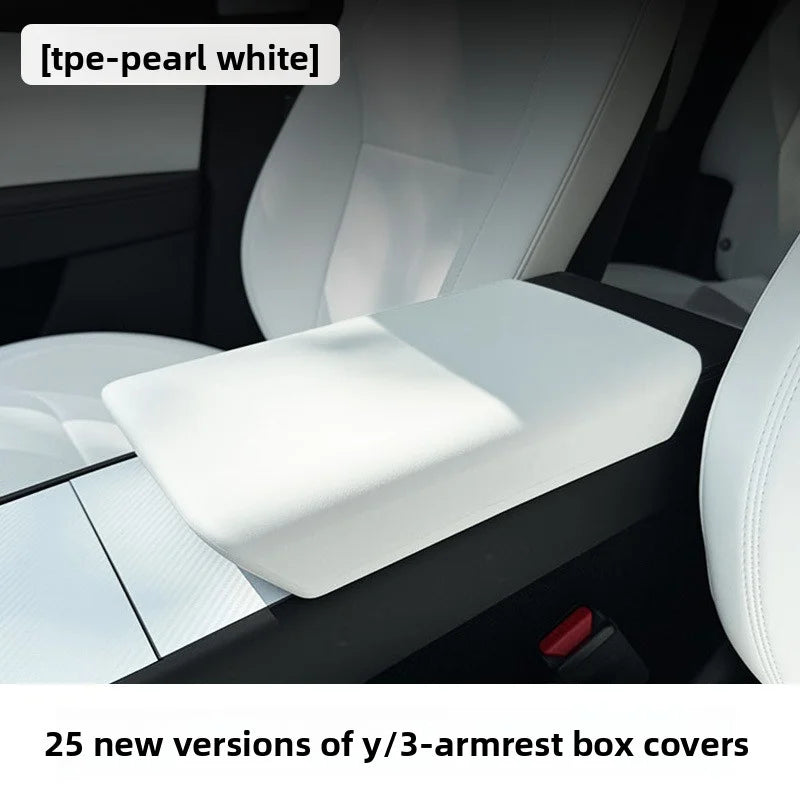 [Aisen] Center Console Armrest Cover Box Lid Protector for Tesla Model Y Juniper Model 3 Highland (, Anti-Scratch 1-Pack)