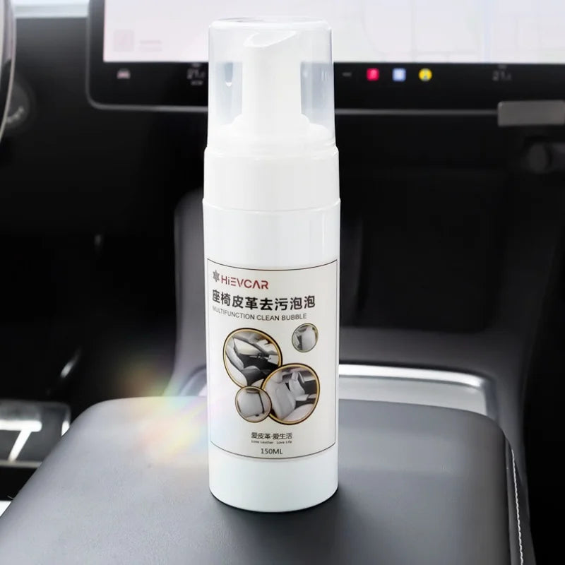 [Aisen] Multifunctional Leather Interior Cleaning Mousse Car Seat Stain Remover for Tesla Model 3 Y S X (Eco-Friendly Neutral Foam, 300ml 1-Pack)
