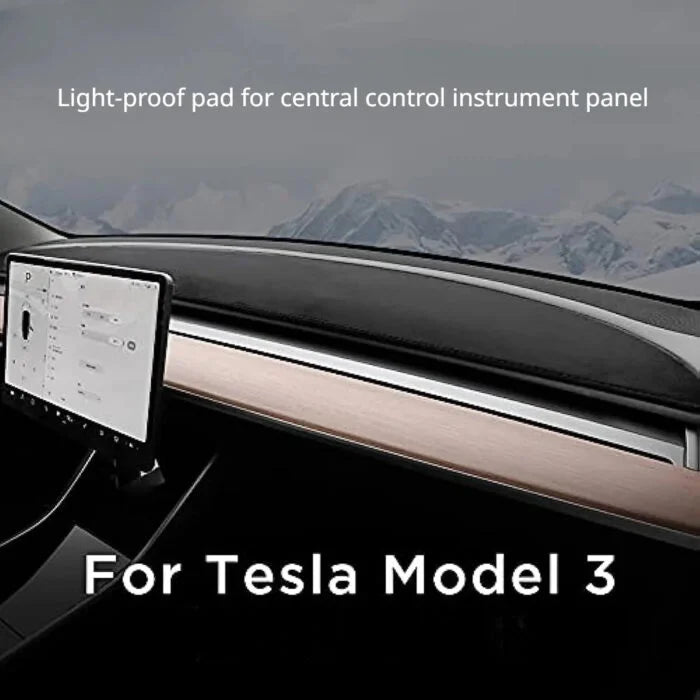 [Aisen] Suede Dashboard Cover Mat for Tesla Model 3 & Model Y 2017-2024 (Premium Anti-Glare Suede, Laser-Cut)