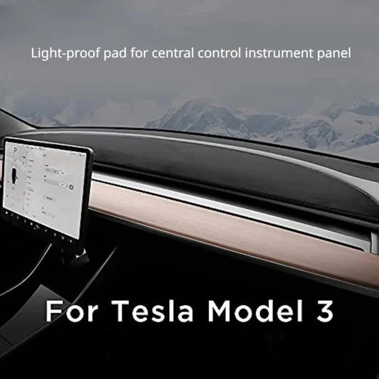 [Aisen] Suede Dashboard Cover Mat for Tesla Model 3 & Model Y 2017-2024 (Premium Anti-Glare Suede, Laser-Cut)