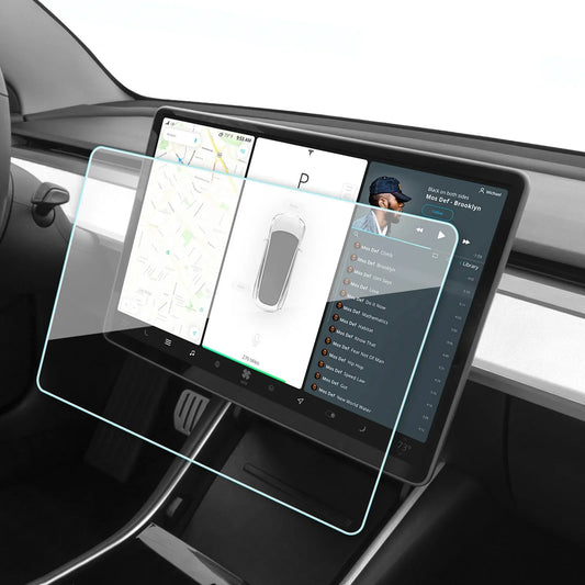 [Aisen] for Tesla Model Y Model 3 2017-2023 HD Screen Protector Tempered Glass Anti-Fingerprint Scratch Resistant Central Control Display Film