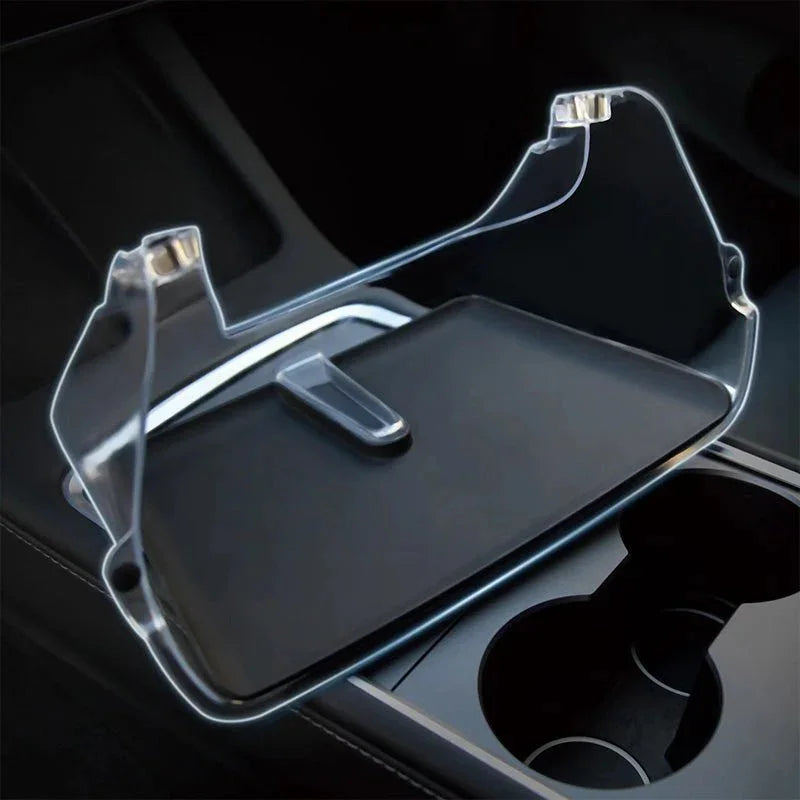 [Aisen] Center Console Organizer Under Screen Storage Tray for Tesla Model Y Model 3 2021-2023 (Premium Odorless Silicone, Dash Dashboard Behind Shunt 1-Pack)