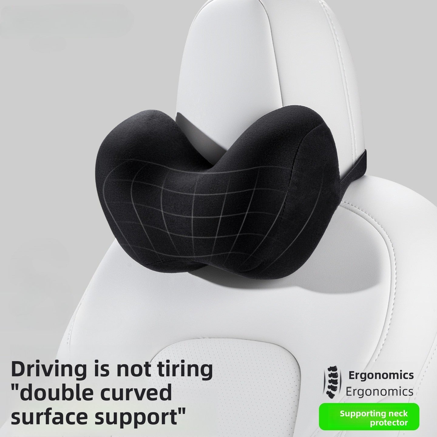 [Aisen] Ergonomic Neck Pillow & Lumbar Support for Tesla Model 3 & Model Y (Premium Memory Foam Travel Cushion)