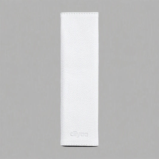 Lychee Cowhide Seat Belt Cover for Tesla Model 3 / Y — All Years